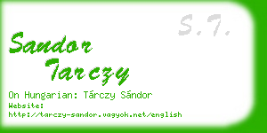 sandor tarczy business card