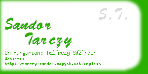 sandor tarczy business card